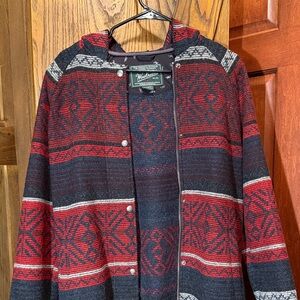 Woolrich Red and Black Geometric Jacket